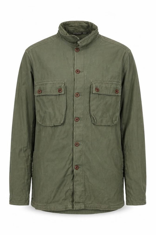 ASOS Men Green M Military Field Jacket Cotton Button Pockets