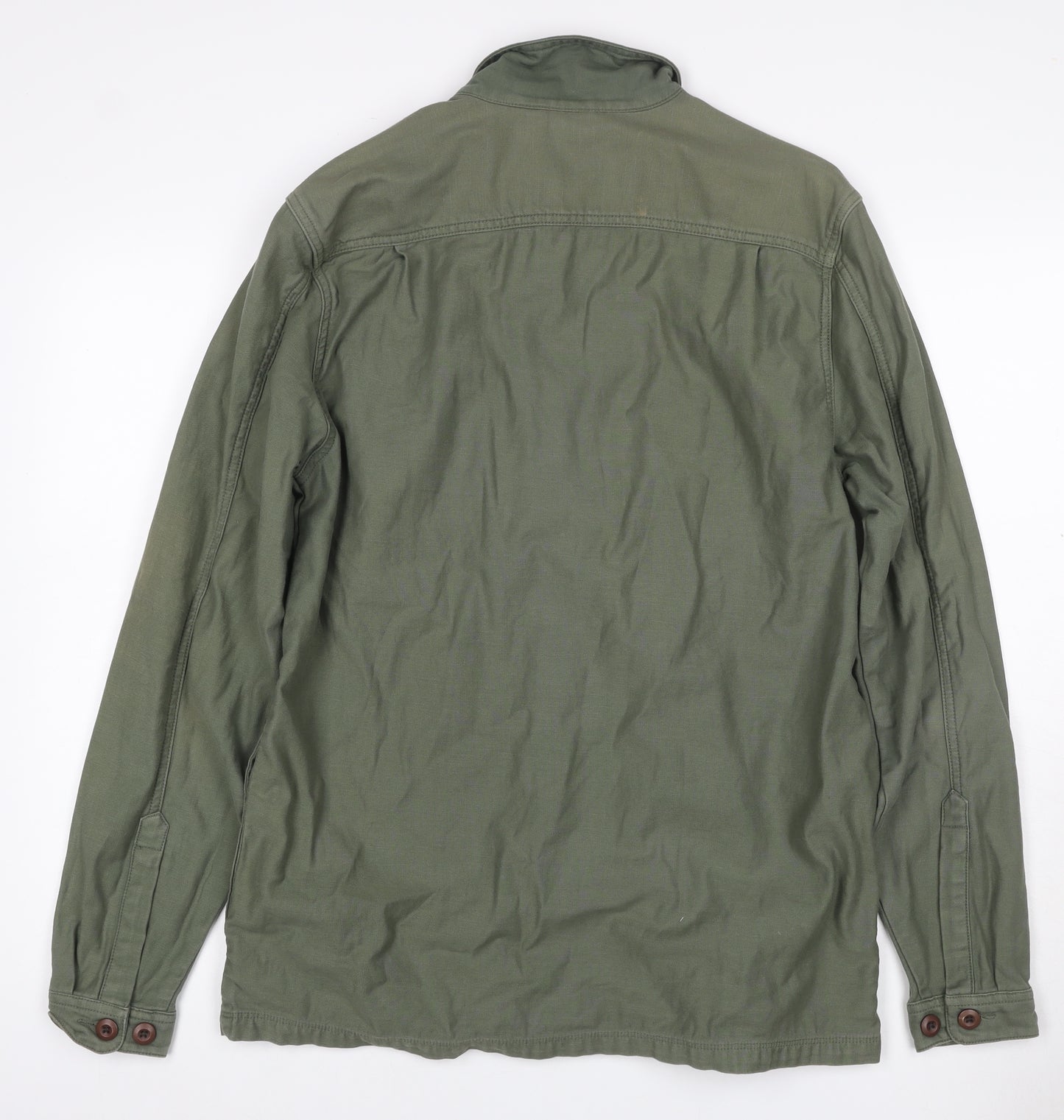ASOS Men Green M Military Field Jacket Cotton Button Pockets