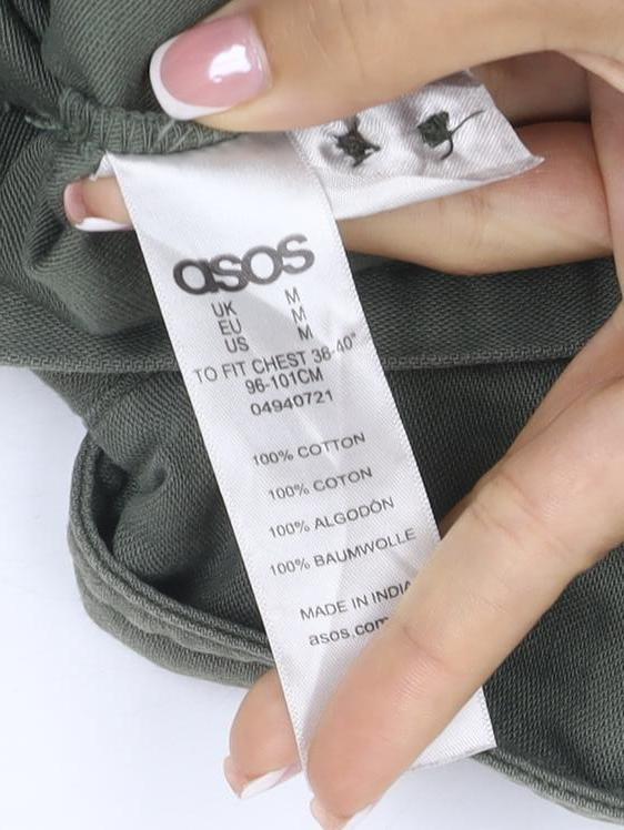 ASOS Men Green M Military Field Jacket Cotton Button Pockets