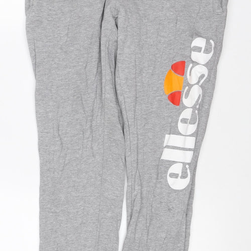 Ellesse Women Grey L Logo Fleece Jogger Sweatpants