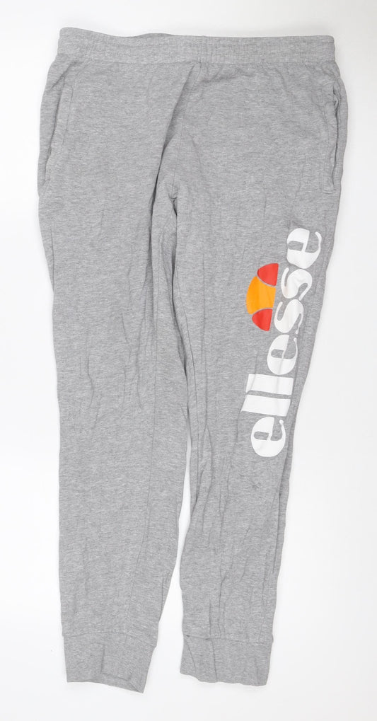 Ellesse Women Grey L Logo Fleece Jogger Sweatpants