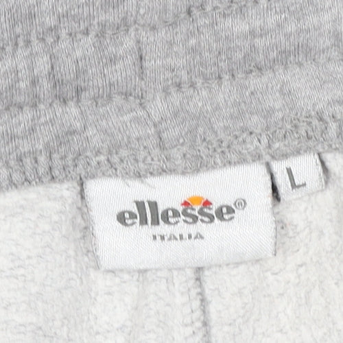 Ellesse Women Grey L Logo Fleece Jogger Sweatpants