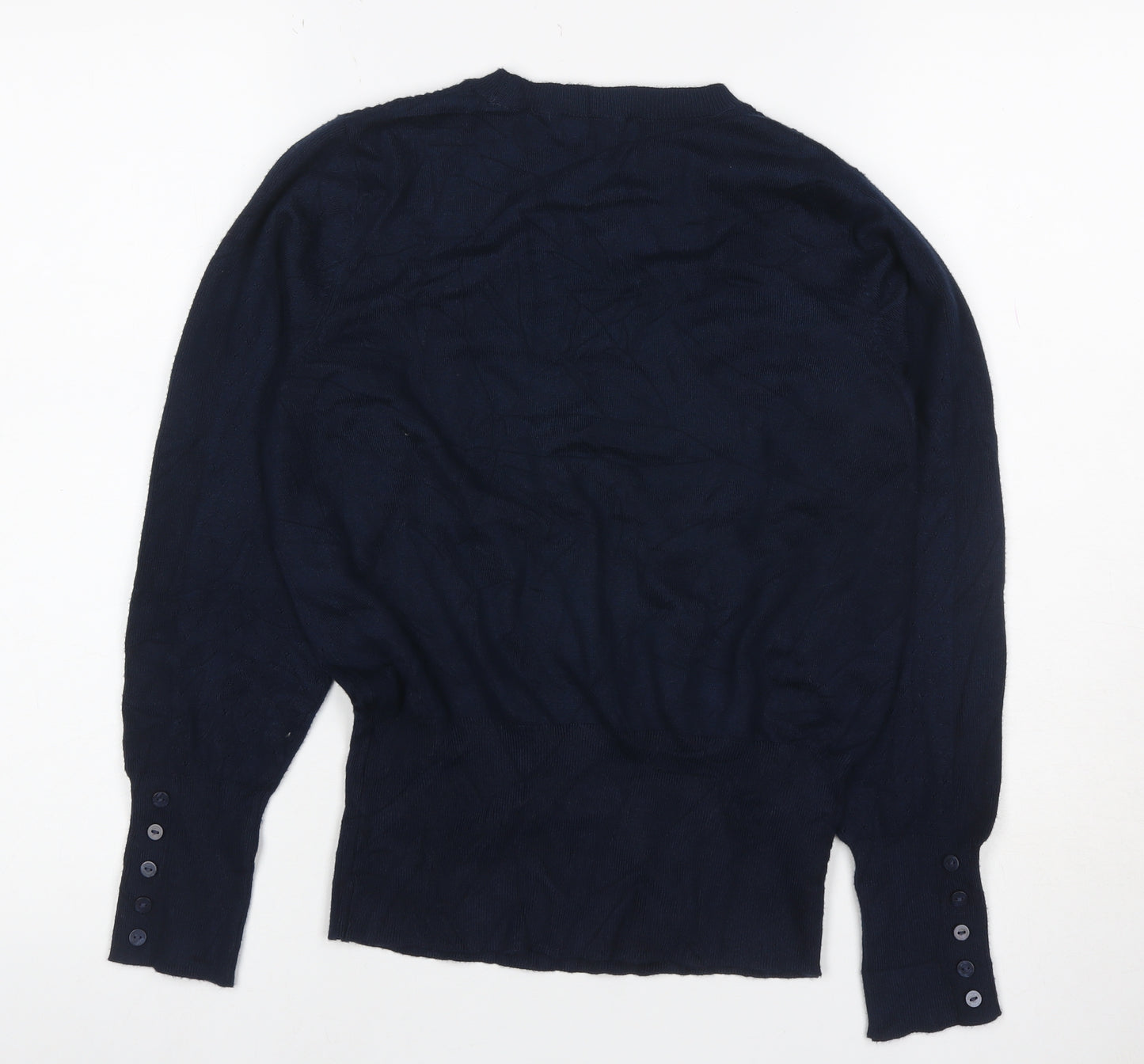 Marks and Spencer Women’s Navy Blue Size 10 Crew Neck Knit Jumper