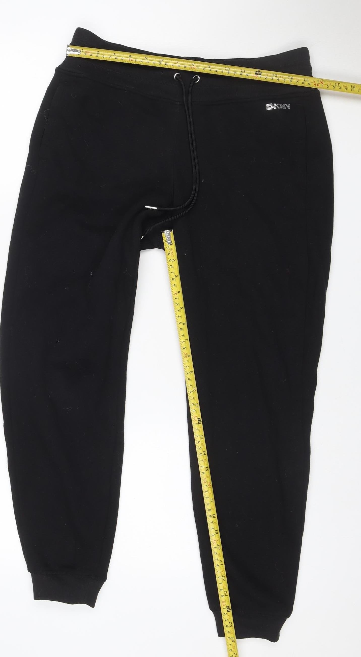 DKNY Sport Women’s Black UK 12 Jogger Sweatpants Drawstring