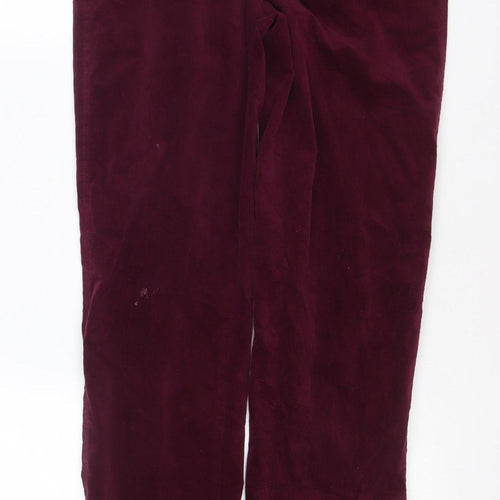 Robell Women Purple Size 8 Marie Stretch Straight Trousers