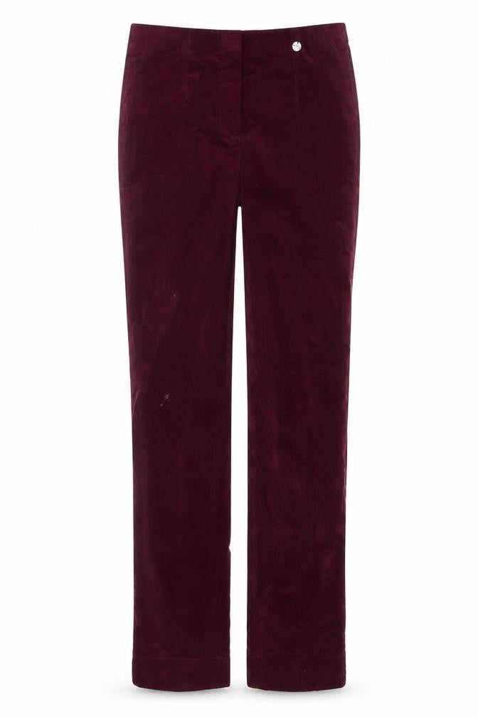 Robell Women Purple Size 8 Marie Stretch Straight Trousers
