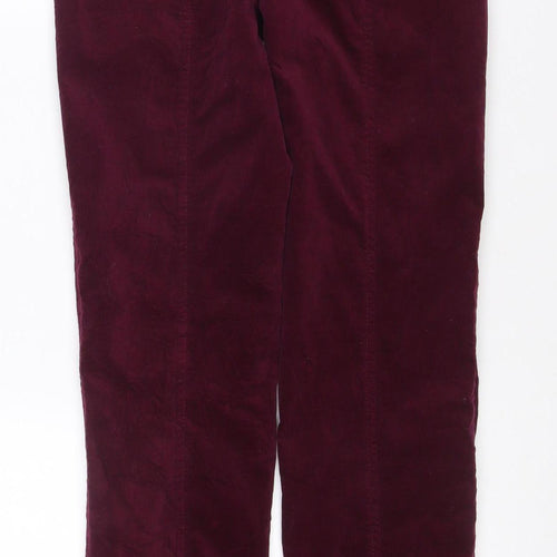 Robell Women Purple Size 8 Marie Stretch Straight Trousers