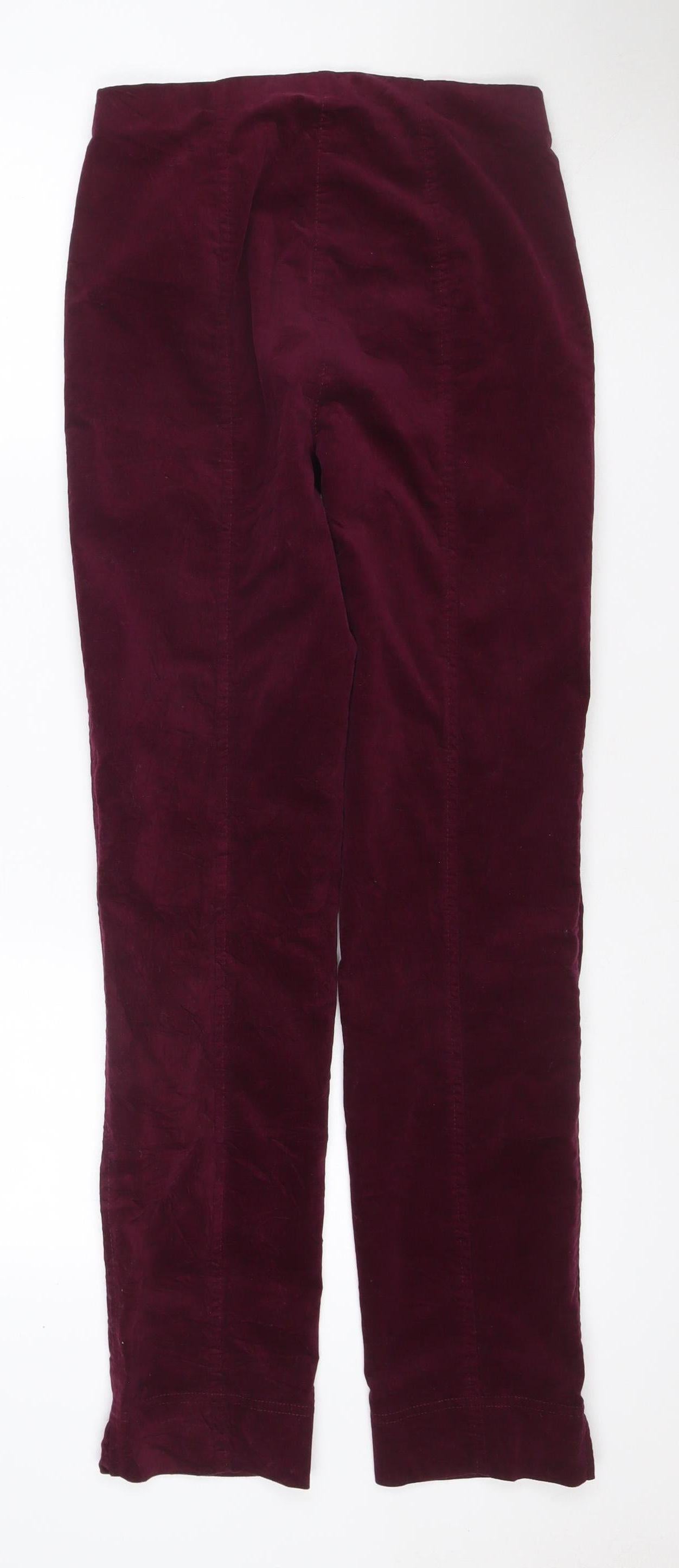 Robell Women Purple Size 8 Marie Stretch Straight Trousers