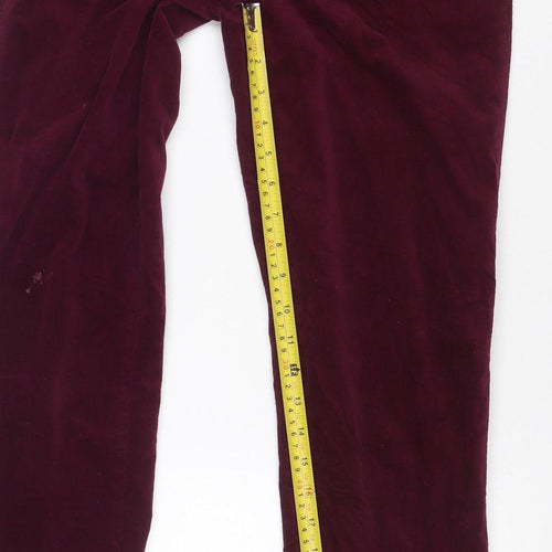 Robell Women Purple Size 8 Marie Stretch Straight Trousers