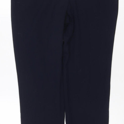 Marks & Spencer Women Blue Size 12 Straight Tailored Dress Trousers
