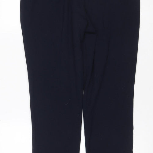Marks & Spencer Women Blue Size 12 Straight Tailored Dress Trousers