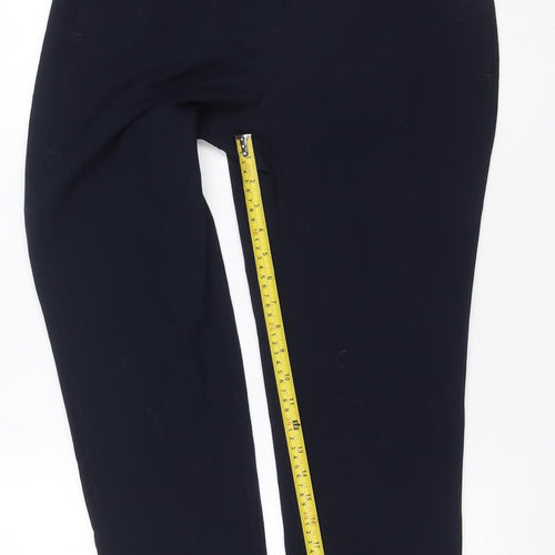 Marks & Spencer Women Blue Size 12 Straight Tailored Dress Trousers