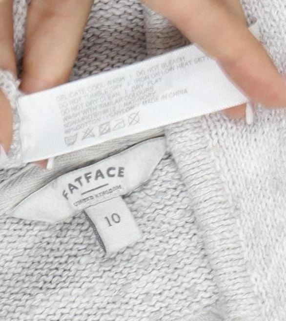 Surface Women’s Ivory Size 10 Linen Cable Knit Full Zip Hoodie