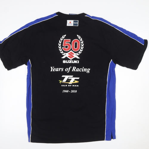 Suzuki Men’s XL Black Blue TT Isle of Man Racing Graphic T-Shirt