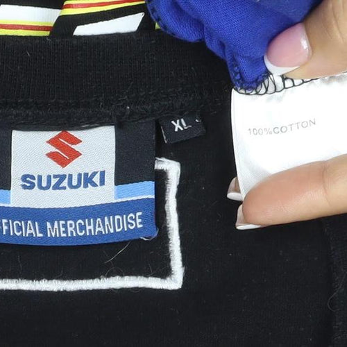 Suzuki Men’s XL Black Blue TT Isle of Man Racing Graphic T-Shirt