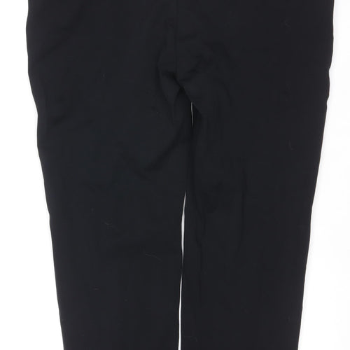 Marks & Spencer Women Black UK 18 Short Straight Tailored Dress Trousers