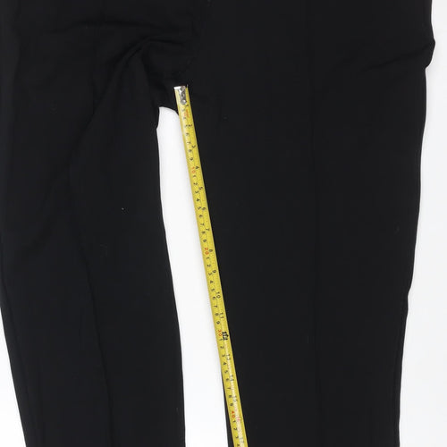 Marks & Spencer Women Black UK 18 Short Straight Tailored Dress Trousers