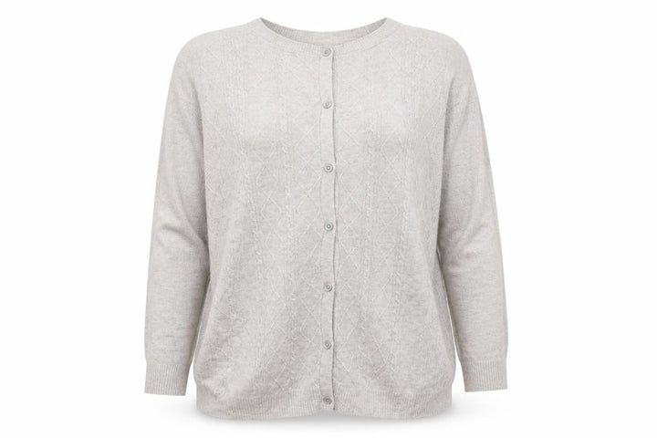 FatFace Women’s Grey Cable Knit Button Cardigan UK 14