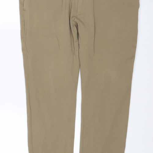 Marks & Spencer Men Beige 38W 29L Slim Ultimate Chino Trousers