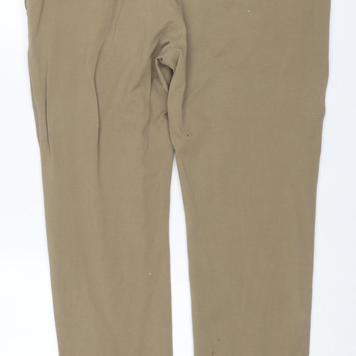 Marks & Spencer Men Beige 38W 29L Slim Ultimate Chino Trousers