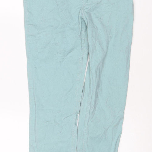 H&M Women Blue UK 10 Straight Leg Cotton Stretch Jeans