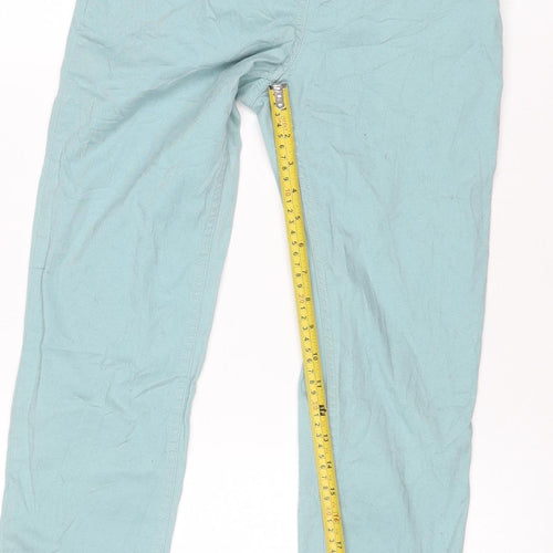 H&M Women Blue UK 10 Straight Leg Cotton Stretch Jeans