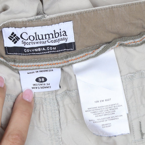 Columbia Men’s Beige 38 Cargo Trousers 34in Leg Convertible