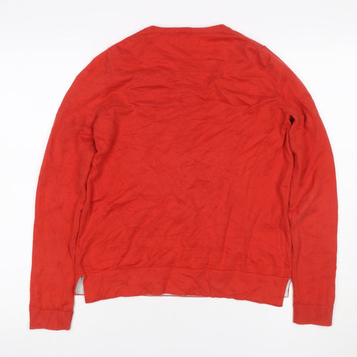 Boden Women Red Size S Round Neck Cotton Blend Button Cardigan