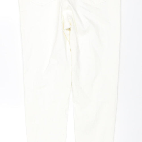 Marks and Spencer Women White Size 16 Stretch Jeggings Slim Fit