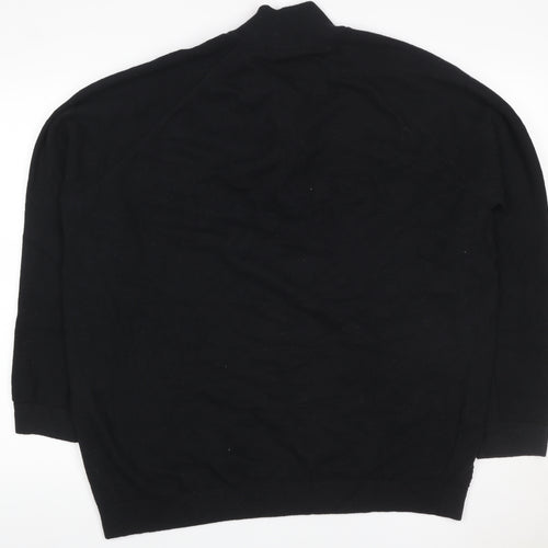 Kensington Eastside Men’s Black XXL 1/4 Zip Waffle Knit Jumper
