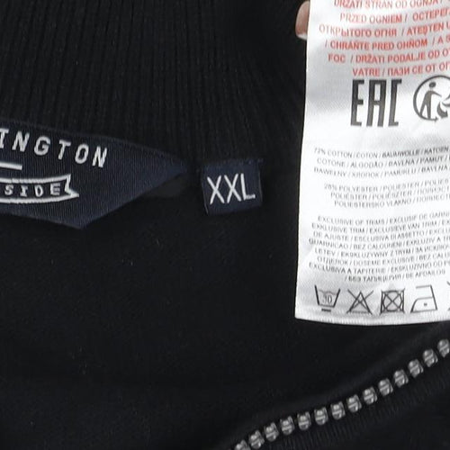 Kensington Eastside Men’s Black XXL 1/4 Zip Waffle Knit Jumper