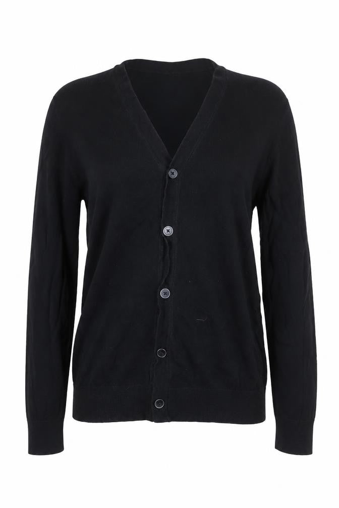 Uniqlo Women’s Black M Fine Knit V-Neck Button Cardigan