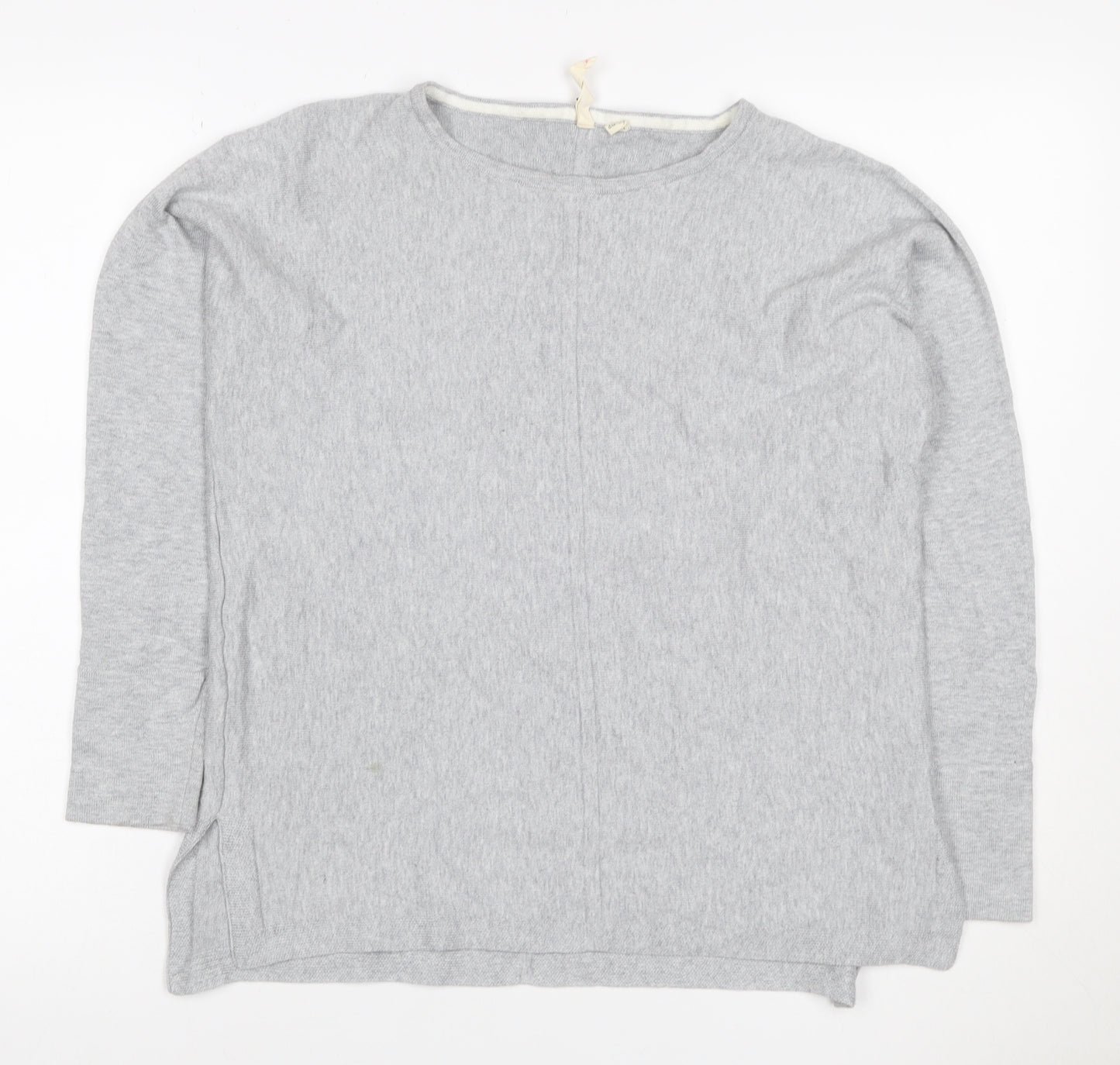White Stuff Women’s Grey Size 10 Cotton Knit Round Neck Jumper