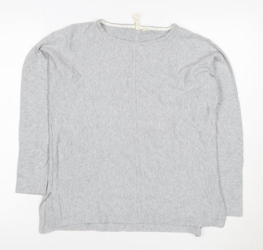 White Stuff Women’s Grey Size 10 Cotton Knit Round Neck Jumper