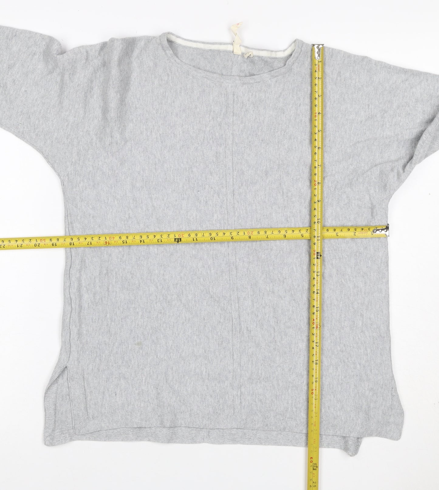 White Stuff Women’s Grey Size 10 Cotton Knit Round Neck Jumper