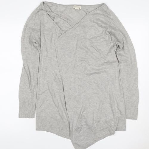 Monsoon Women’s Grey Size 10 Open Wrap Knit Cardigan Long Sleeve