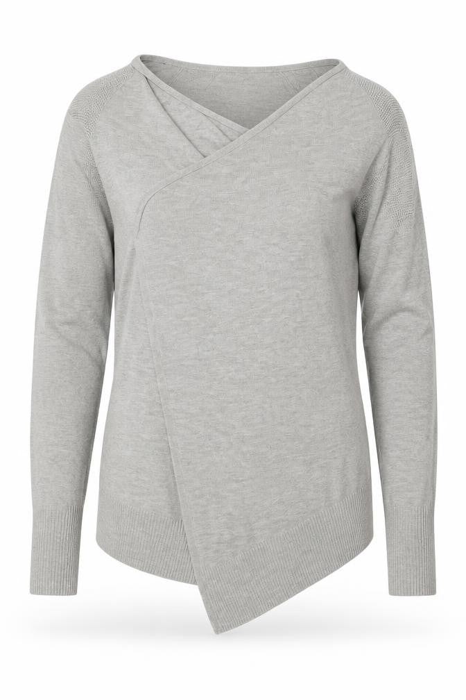 Monsoon Women’s Grey Size 10 Open Wrap Knit Cardigan Long Sleeve