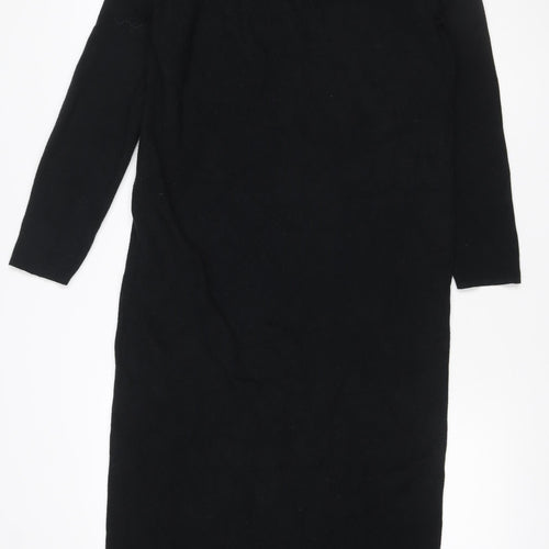 Marks and Spencer Women Black UK 16 Long Sleeve Shirt Dress