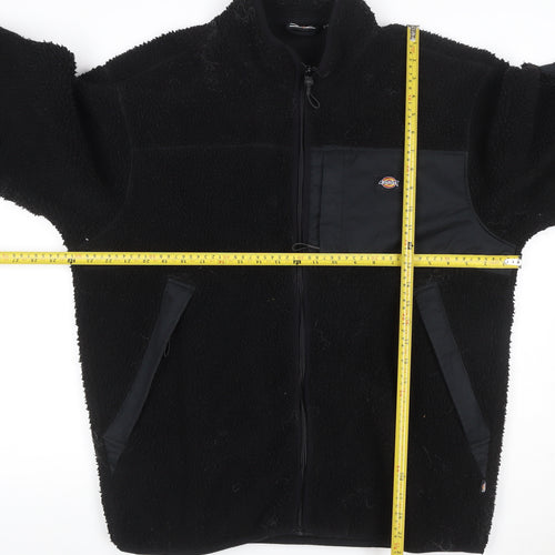 Dickies Men’s Black XL Sherpa Fleece Full Zip Workwear Jacket