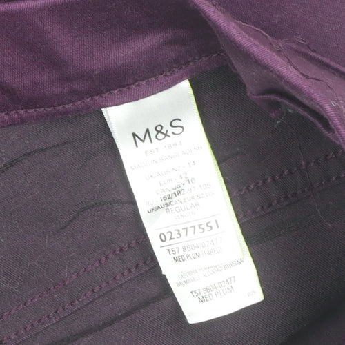 Marks and Spencer Women's Purple UK 14 Regular Jegging Jeans Stretch