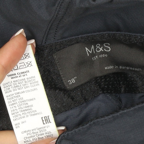 Marks & Spencer Men’s Blue 38 Cargo Shorts Cotton Polyamide Pockets