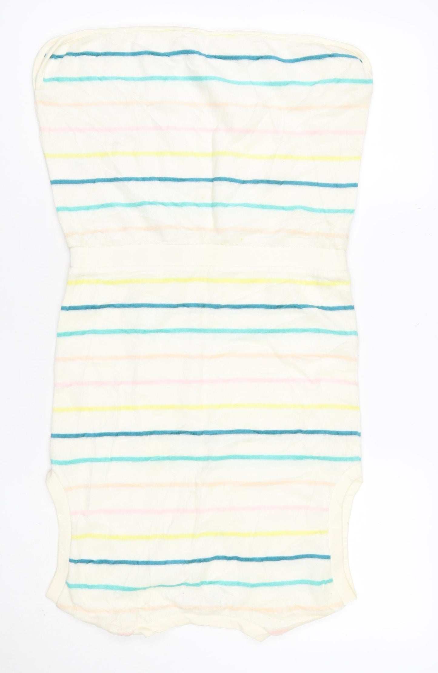 Fred Perry Women Multicoloured UK 8 Striped V-Neck Jumper Dress