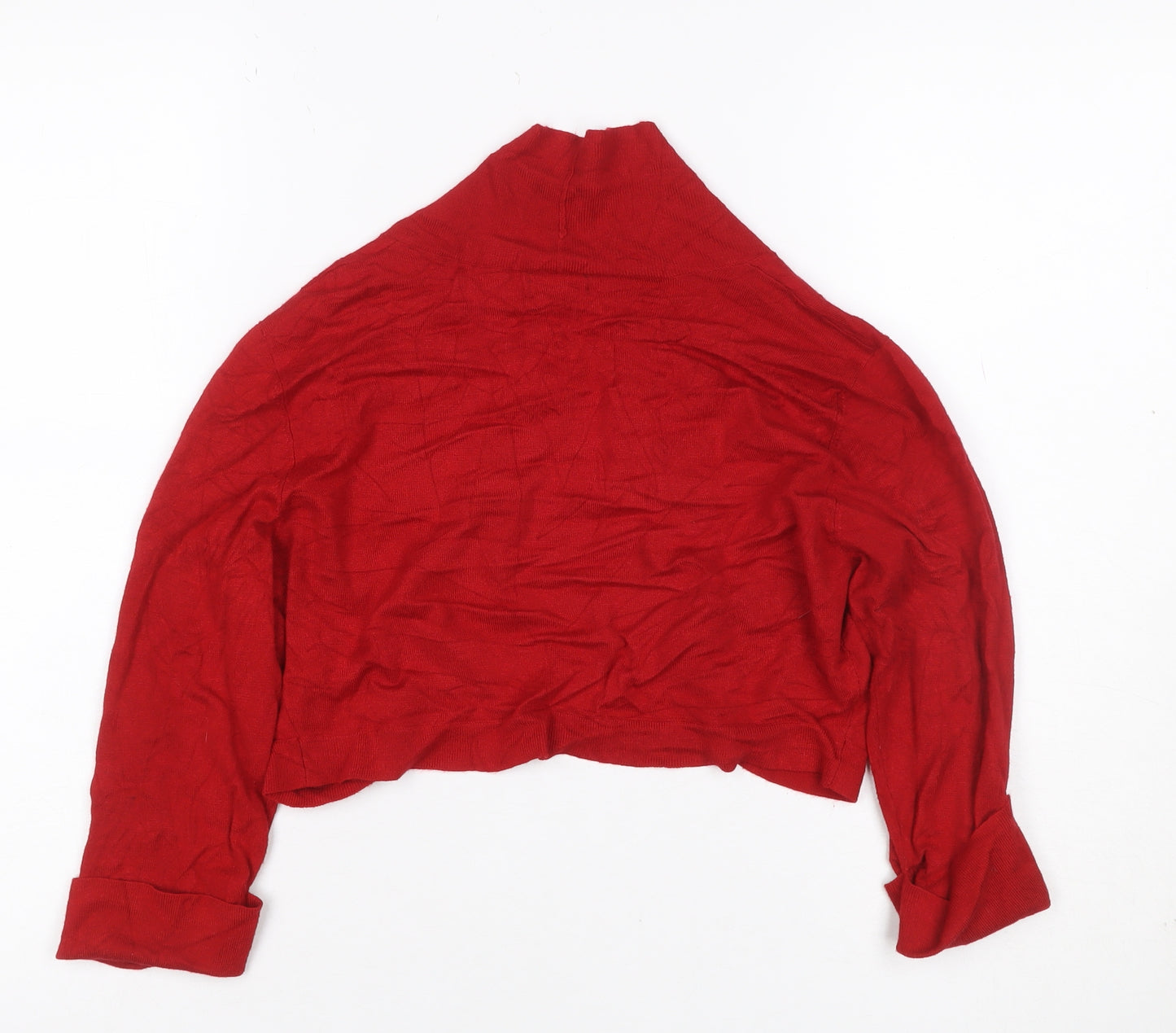 Phase Eight Women Red Size 12 Open Knit Long Sleeve Cardigan