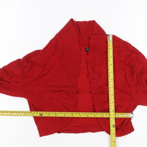 Phase Eight Women Red Size 12 Open Knit Long Sleeve Cardigan