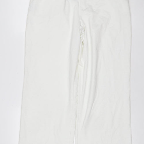 Cotton Traders Women White M Jogger Sweatpants Drawstring Pocket