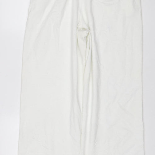 Cotton Traders Women White M Jogger Sweatpants Drawstring Pocket