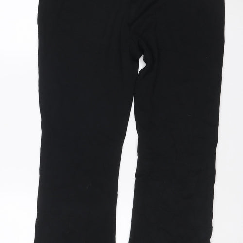 Marks and Spencer Women Black UK 18 Wide Leg Pull-On Trousers