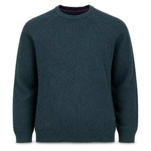 Ted Baker Men's Green L Textured Knit Crew Neck Pullover Jumper