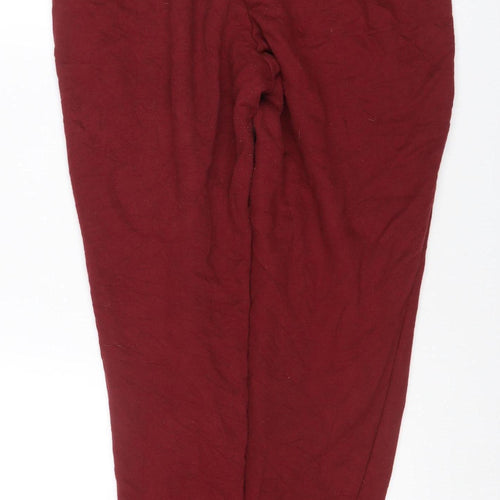 Nike Women’s Red L Sweatpants Joggers Drawstring Cuffed Logo
