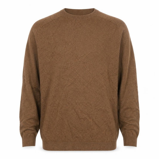 Next Men’s Brown L Crew Neck Cotton Blend Knit Pullover Jumper